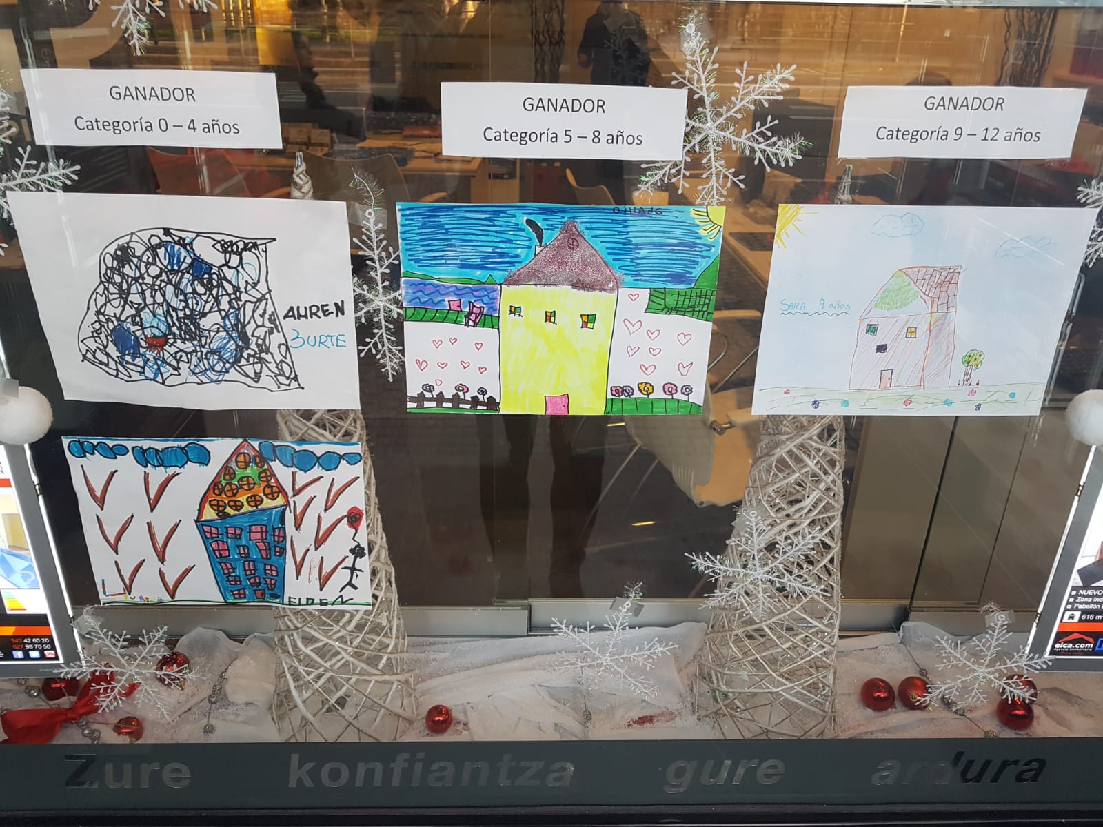Ganadores del I Concurso de Dibujo de Navidad La casa de tus sueños eica agencia inmobiliaria Donosti