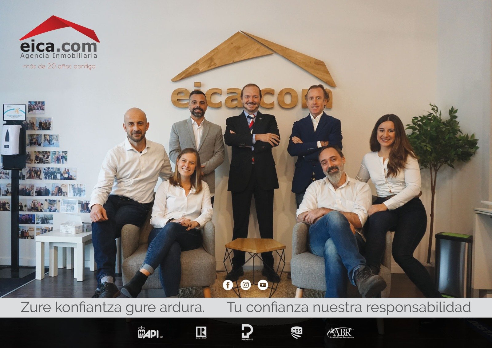 Equipo eica agencia inmobiliaria Donosti, más de 20 años contigo, Boulevard 23
